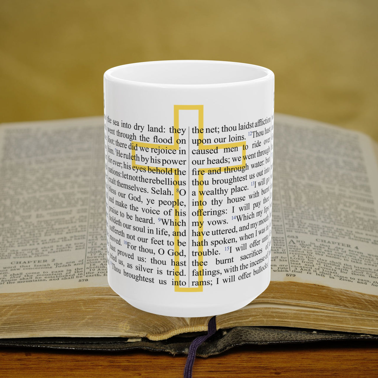 Psalm 66 Full Text - 15oz Coffee Mug