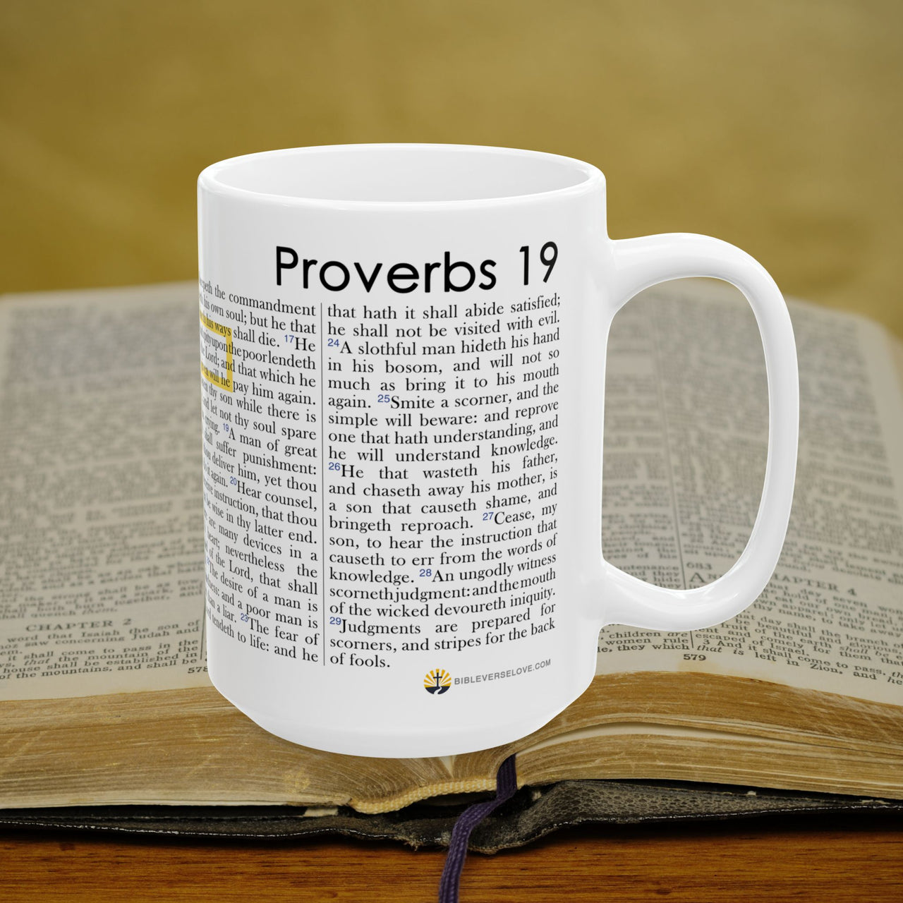 Proverbs 19 Full Text - 15oz Coffee Mug