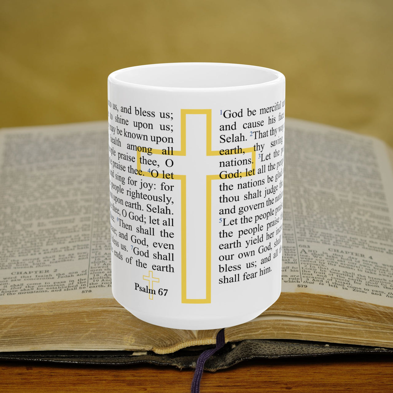 Psalm 67 Full Text - 15oz Coffee Mug