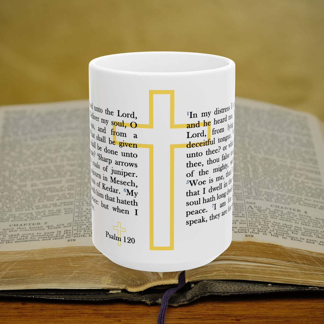Psalm 120 Full Text - 15oz Coffee Mug