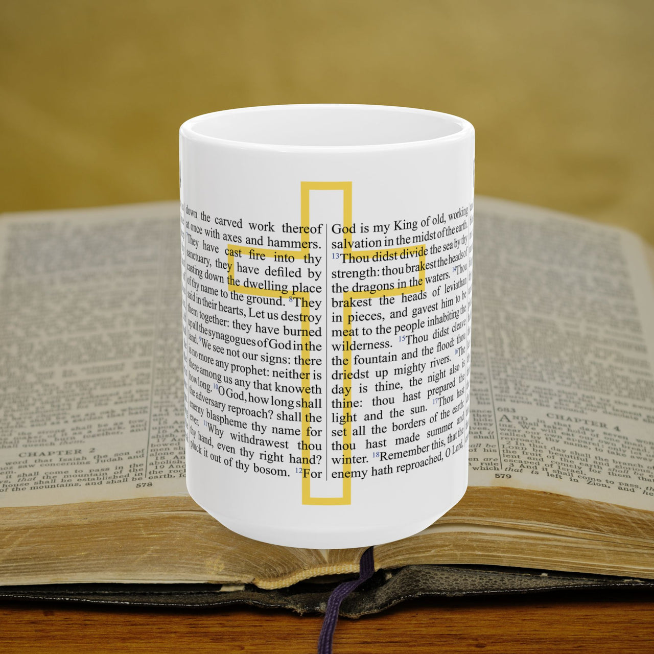 Psalm 74 Full Text - 15oz Coffee Mug