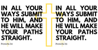 Thumbnail for a cross with the words in all your ways submit to him, and he