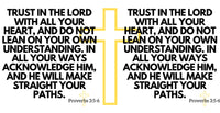 Thumbnail for a cross with the words trust in the lord with all your heart, and do