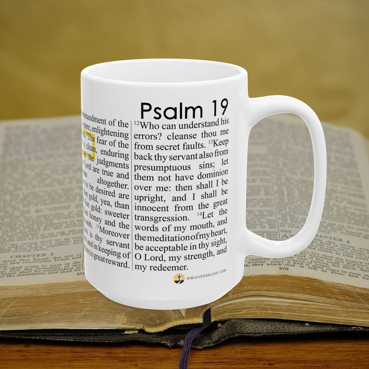 Psalm 19 Full Text - 15oz Coffee Mug