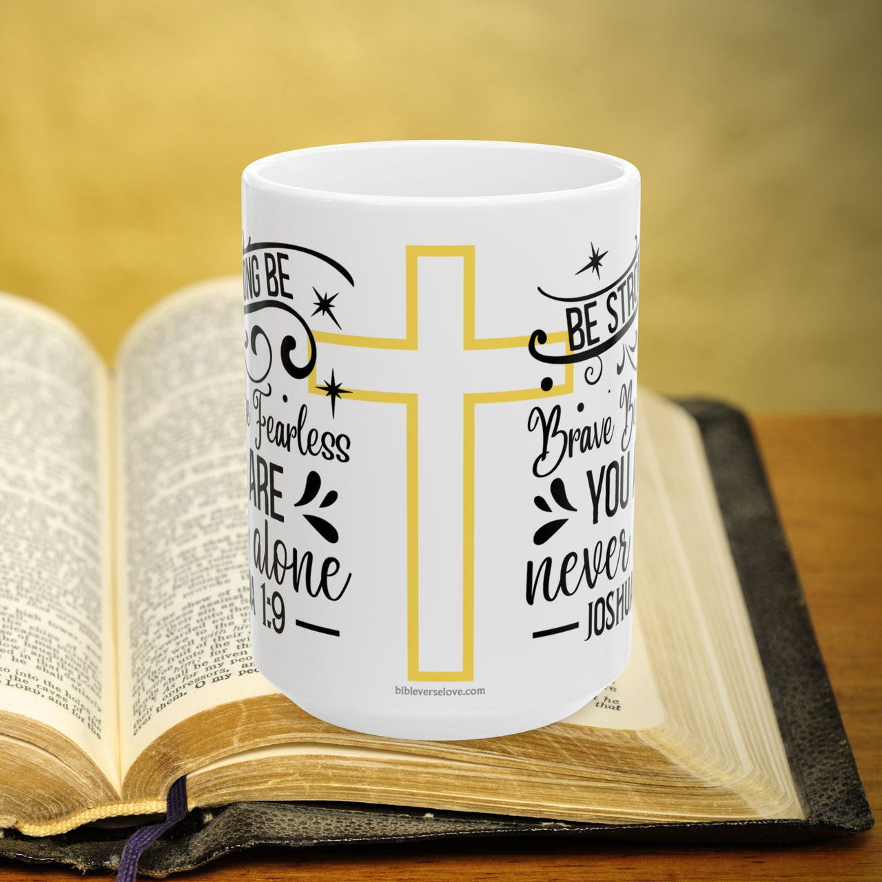 Joshua 1:18 Bible Verse Prayer 15oz Mug