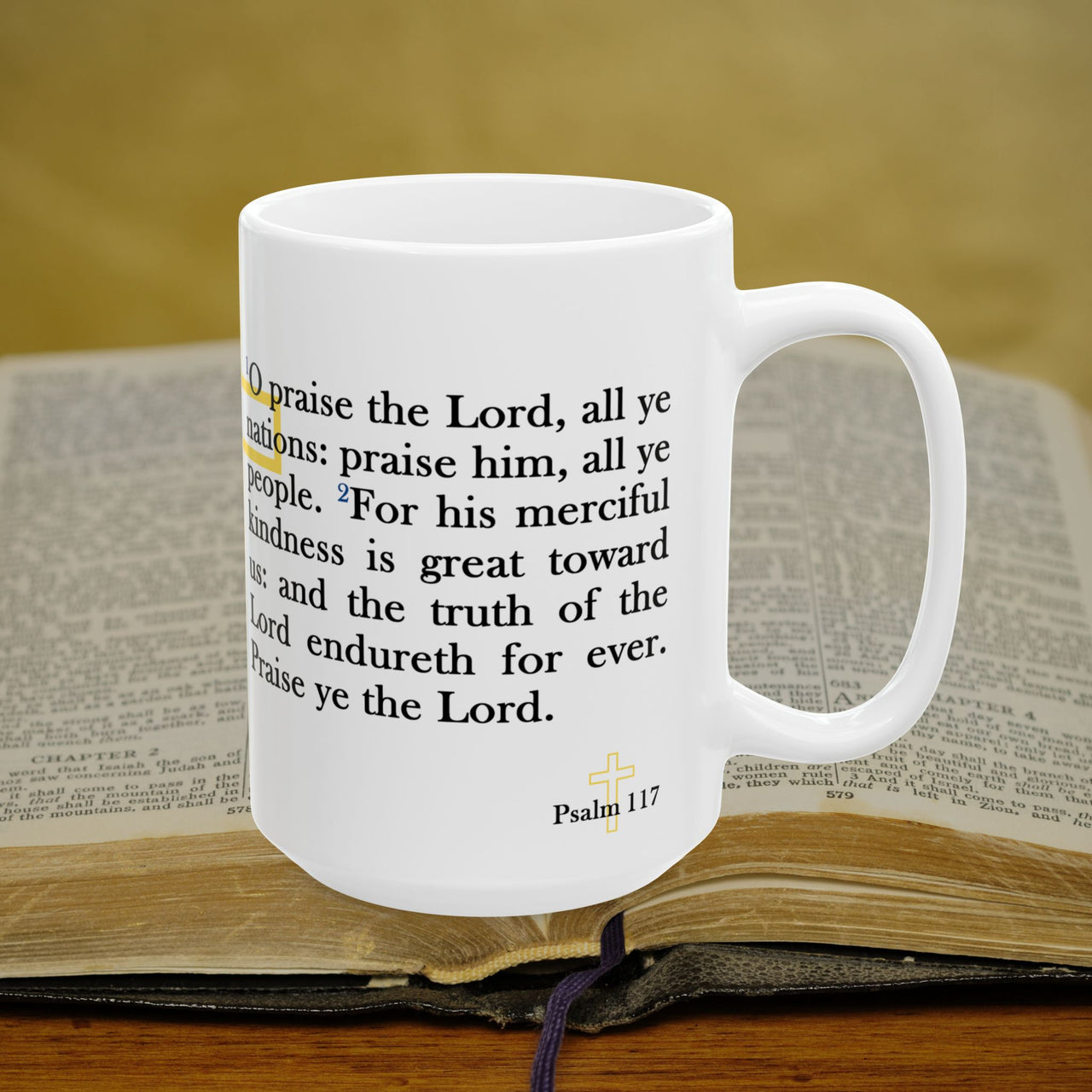 Psalm 117 Full Text - 15oz Coffee Mug