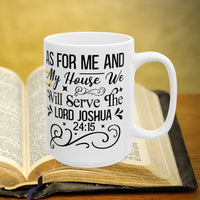 Thumbnail for Joshua 24:15 Bible Verse Prayer 15oz Mug