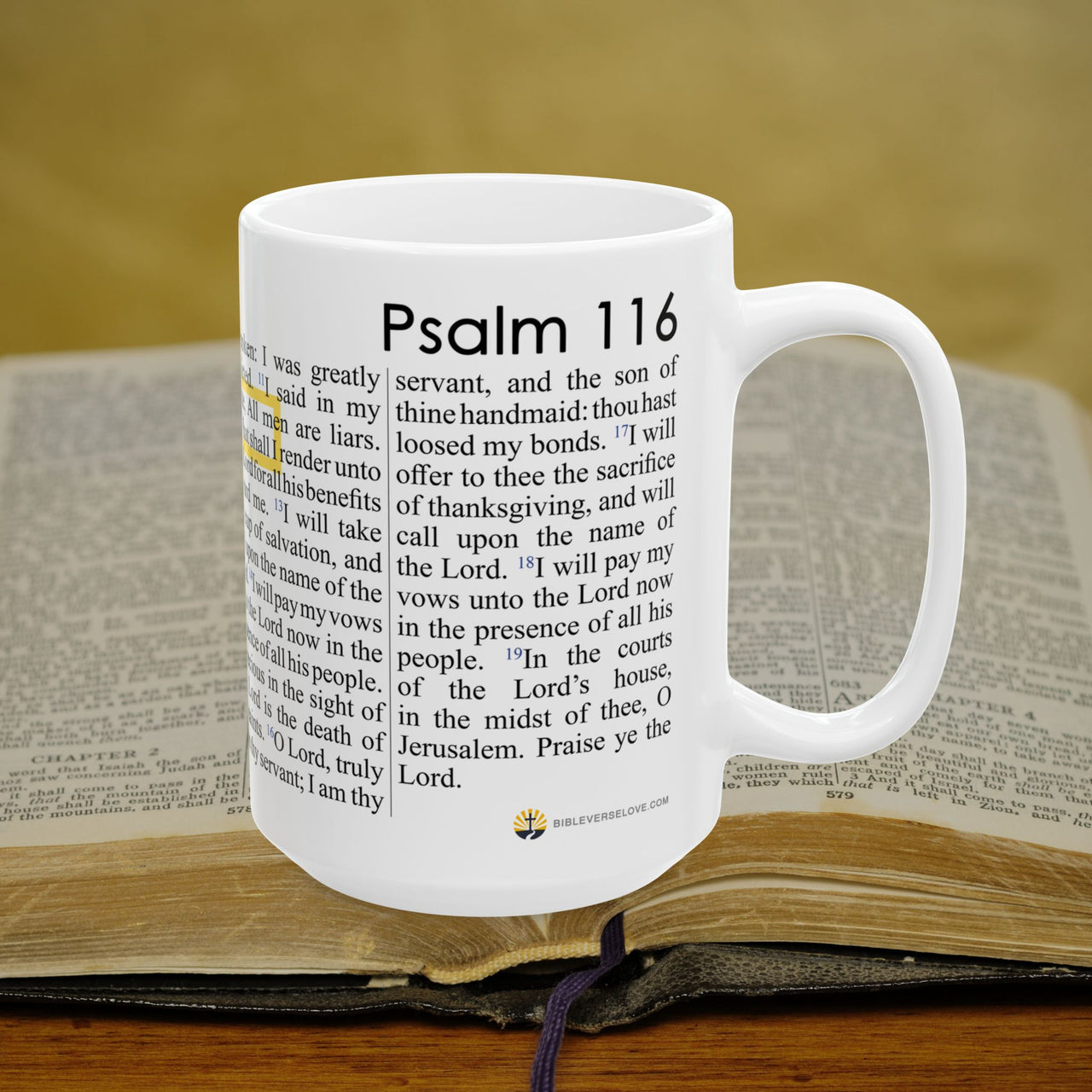 Psalm 116 Full Text - 15oz Coffee Mug