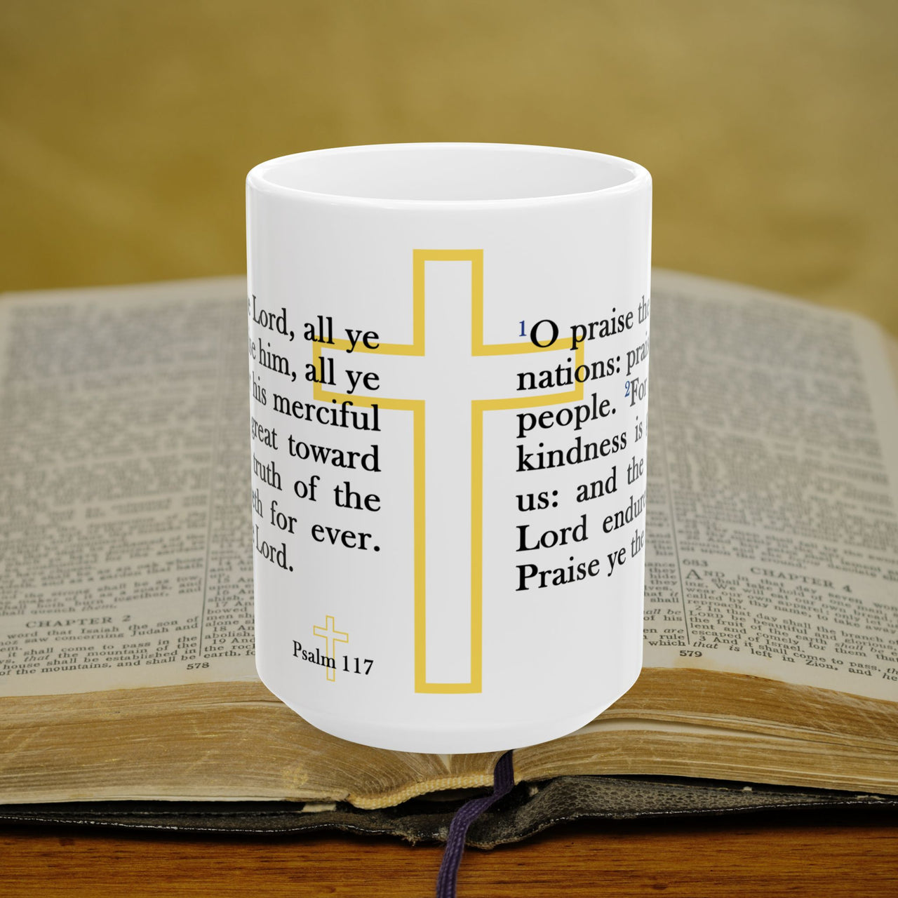 Psalm 117 Full Text - 15oz Coffee Mug