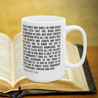 Thumbnail for Ephesians 3:17-21 Bible Verse Prayer 15oz Mug