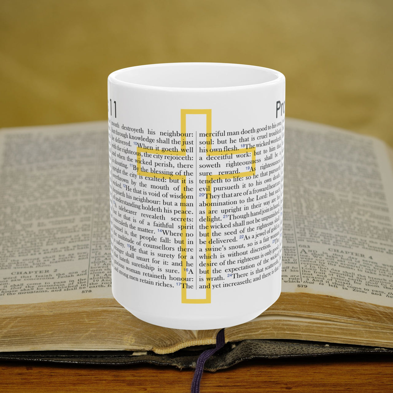 Proverbs 11 Full Text - 15oz Coffee Mug