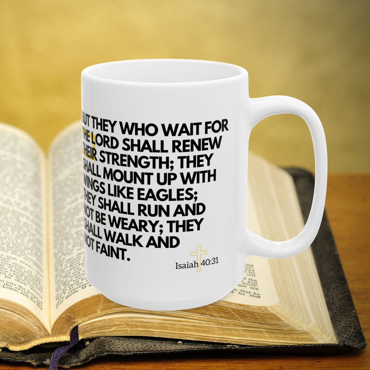 Isaiah 40:31 Bible Verse Prayer 15oz Mug