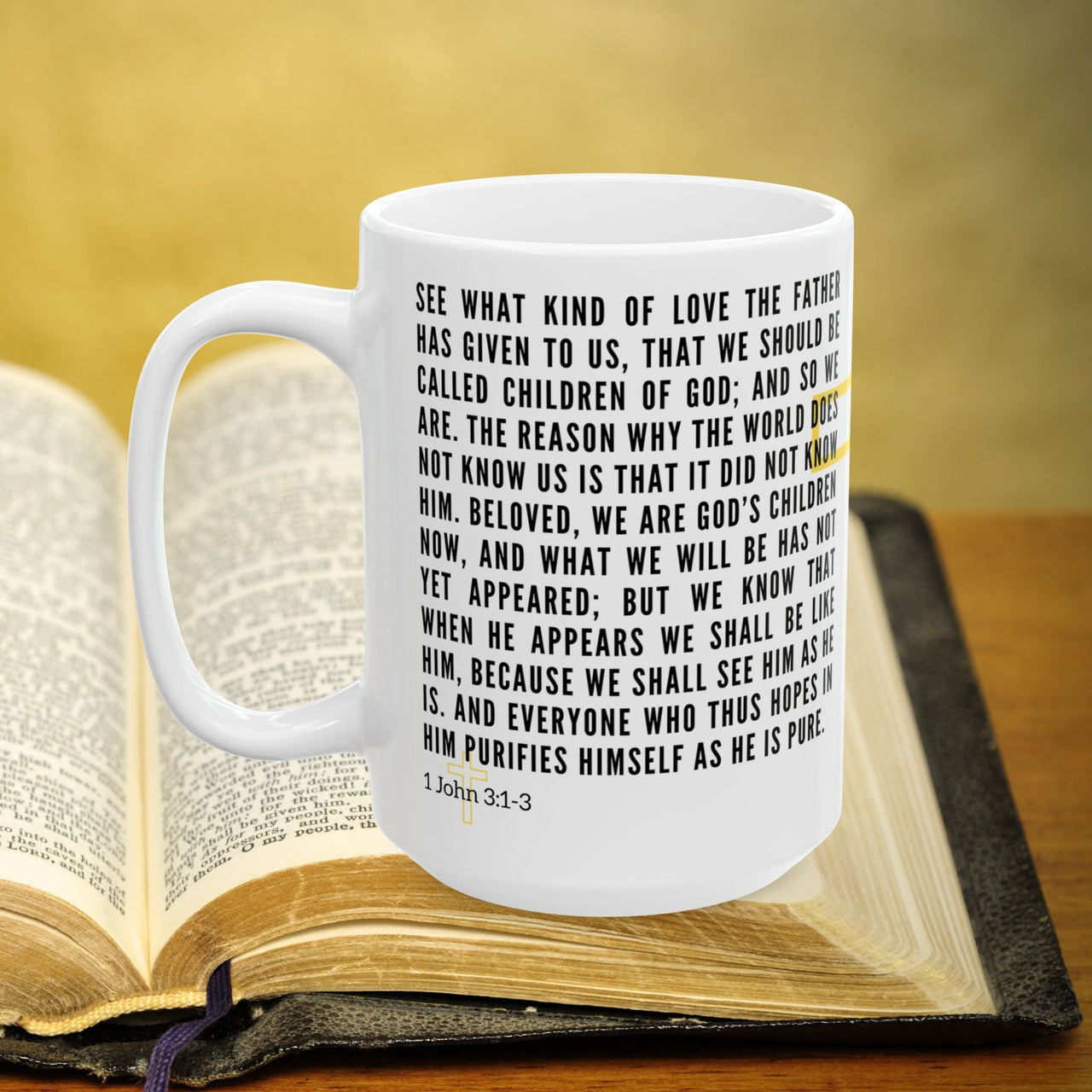 1 John 3:1-3 Bible Verse Prayer 15oz Mug