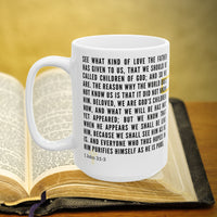 Thumbnail for 1 John 3:1-3 Bible Verse Prayer 15oz Mug