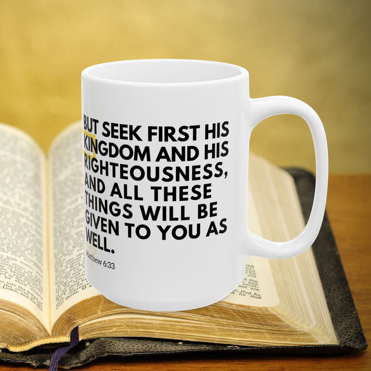 Matthew 6:33 Bible Verse Prayer 15oz Mug