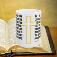 Thumbnail for Joshua 1:7 Bible Verse Prayer 15oz Mug