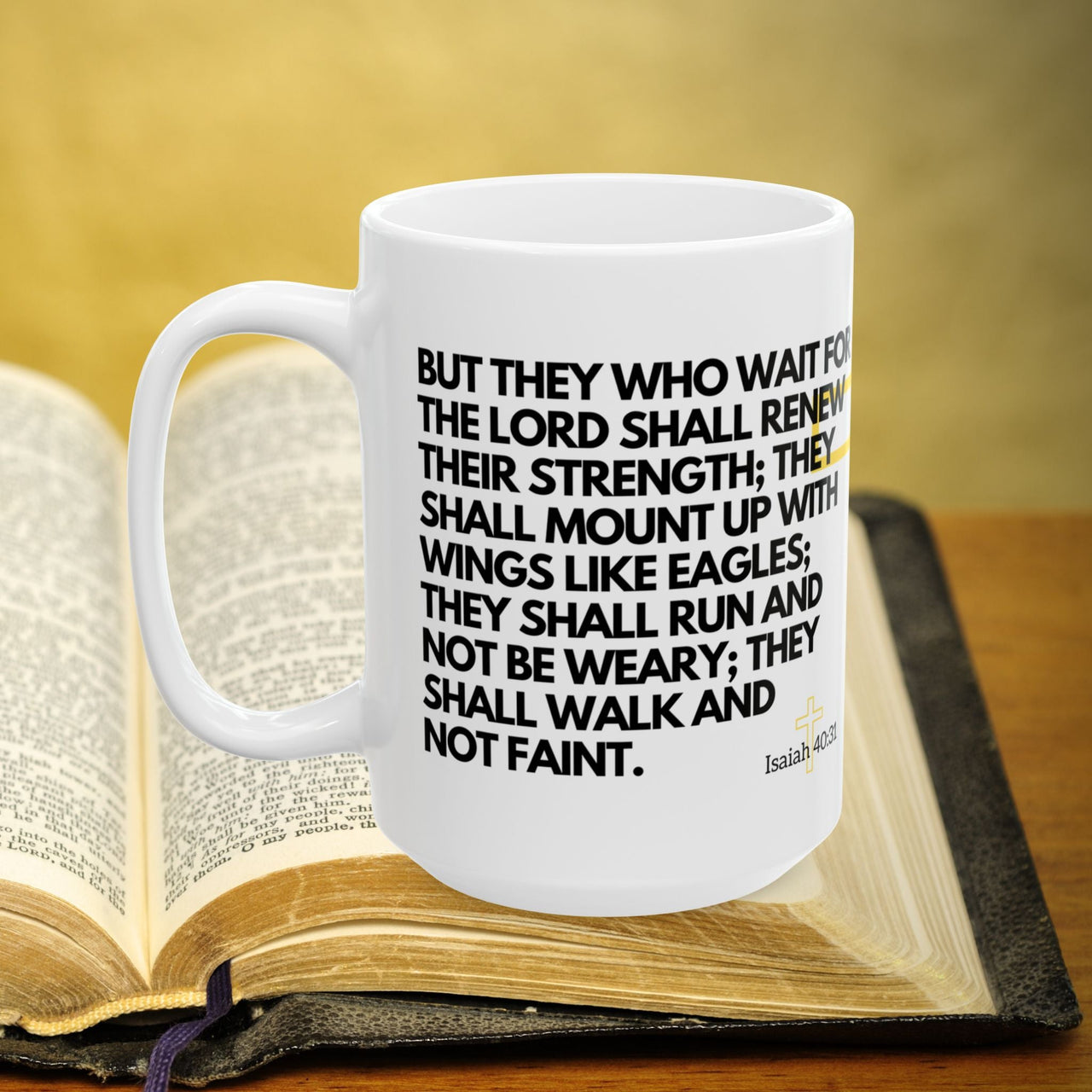 Isaiah 40:31 Bible Verse Prayer 15oz Mug