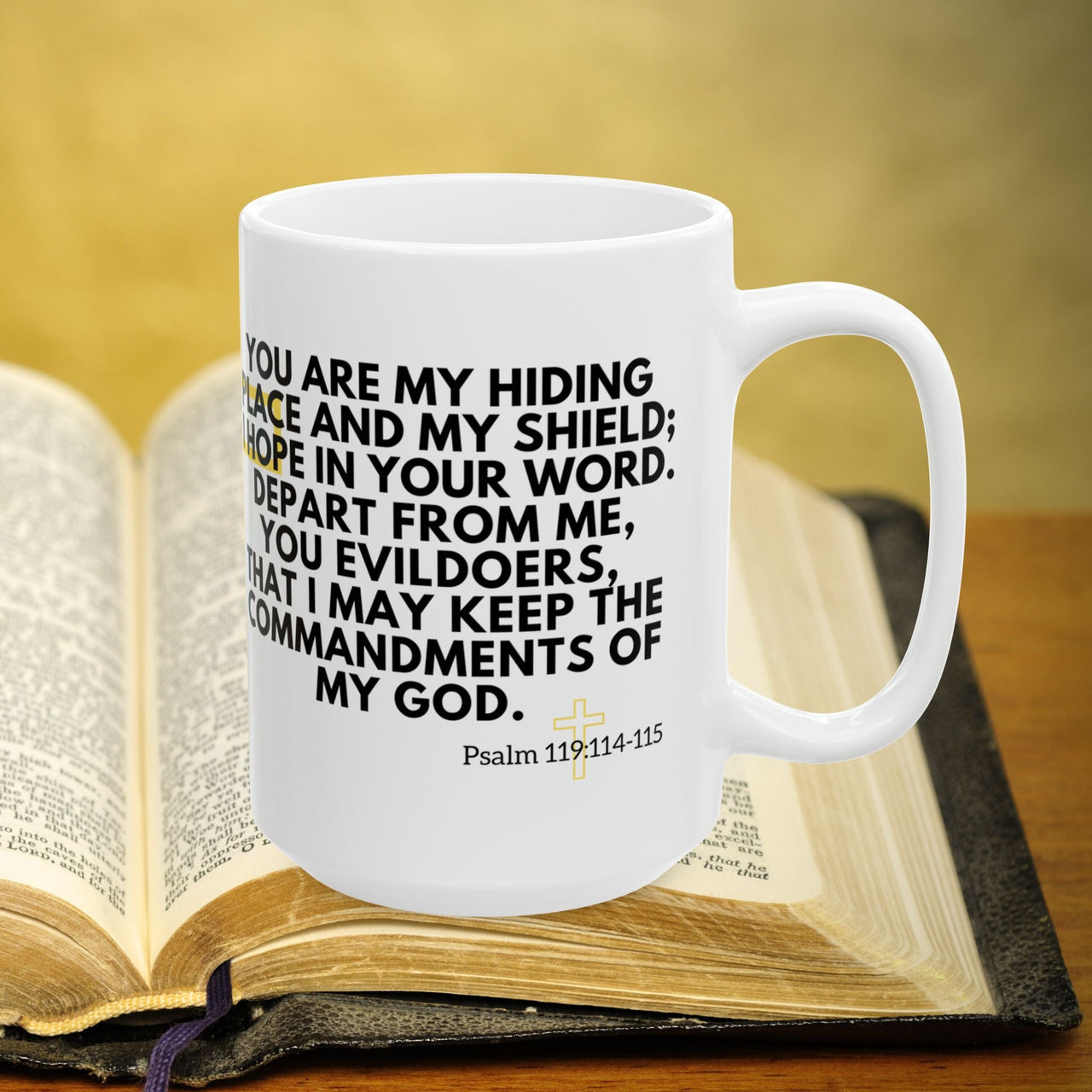 Psalm 119:114-115 15oz Coffee Mug