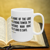 Thumbnail for Proverbs 18:10 Bible Verse Prayer 15oz Mug