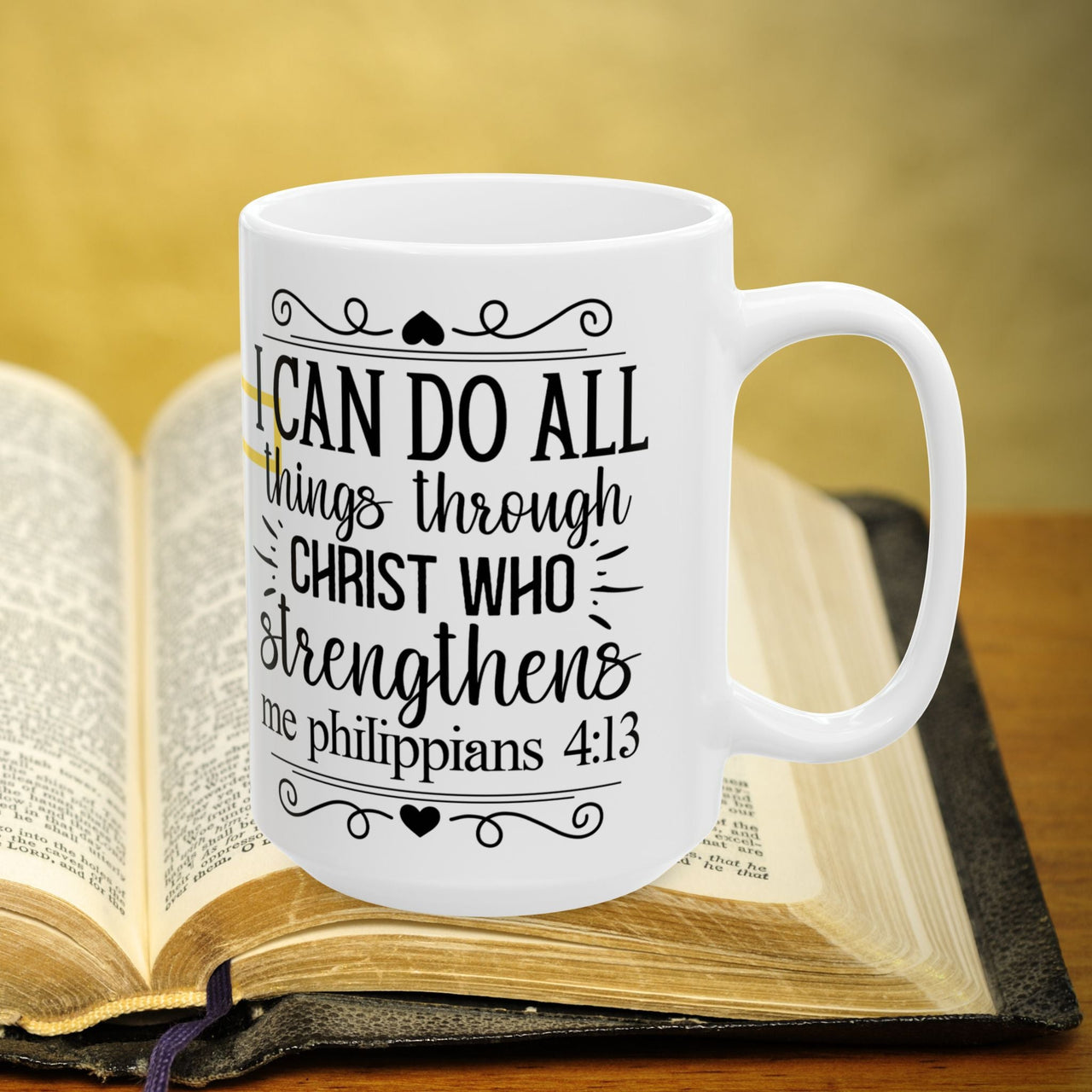 Philippians 4:13 Bible Verse Prayer 15oz Mug