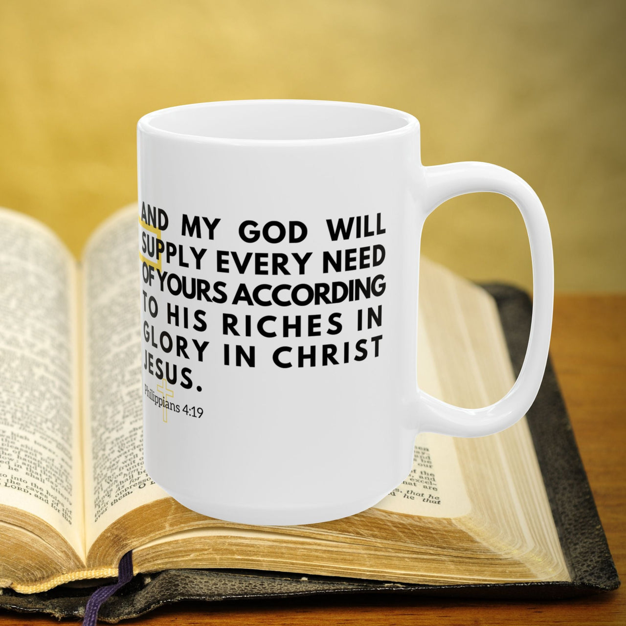 Philippians 4:19 Bible Verse Prayer 15oz Mug