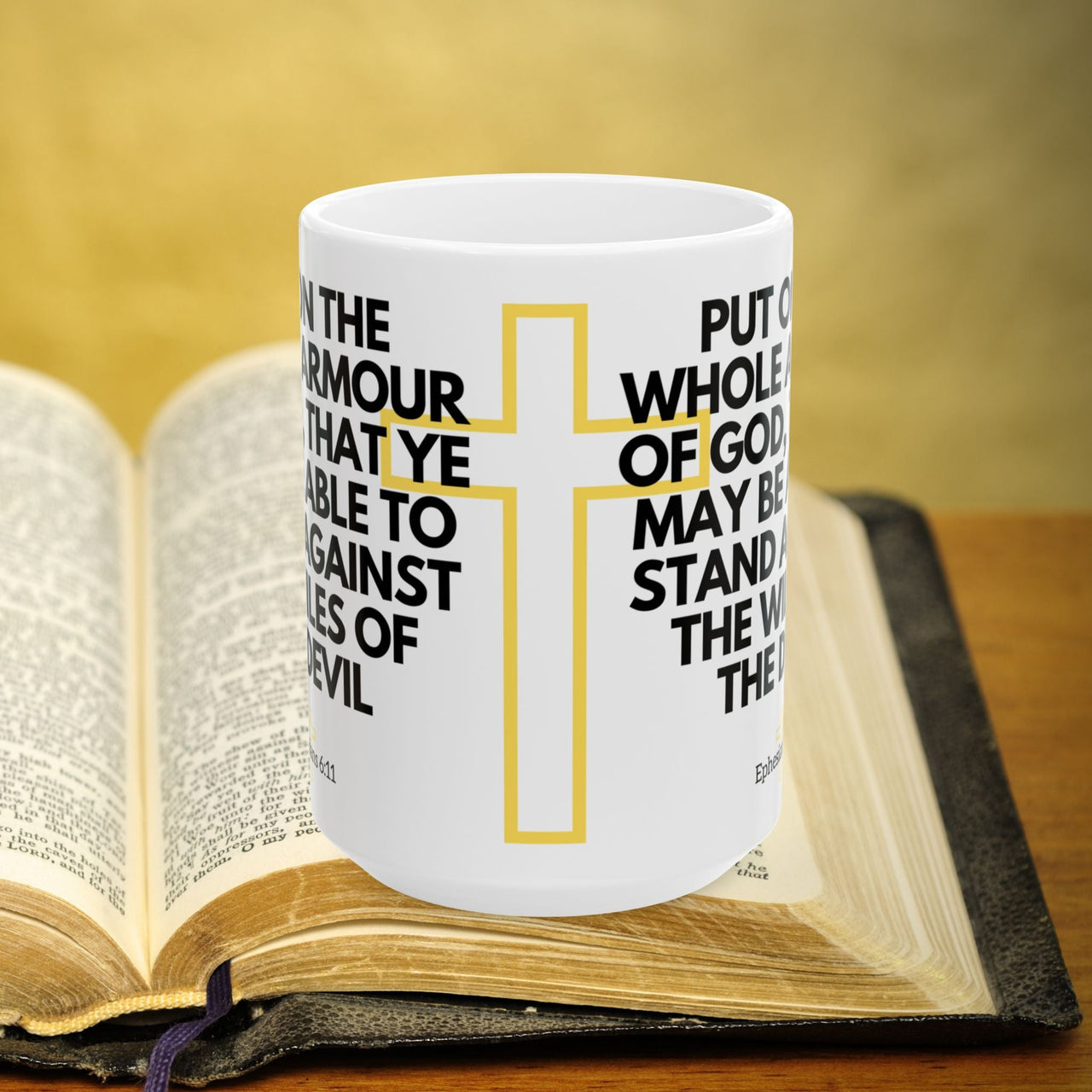 Bible Verse Ephesians 6:11 15oz Coffee Mug