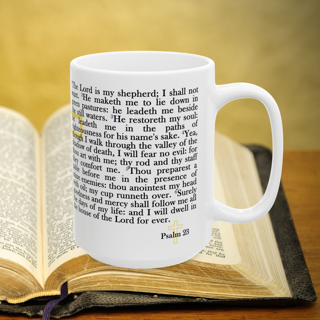 Psalm 23 Full Text 15oz Coffee Mug