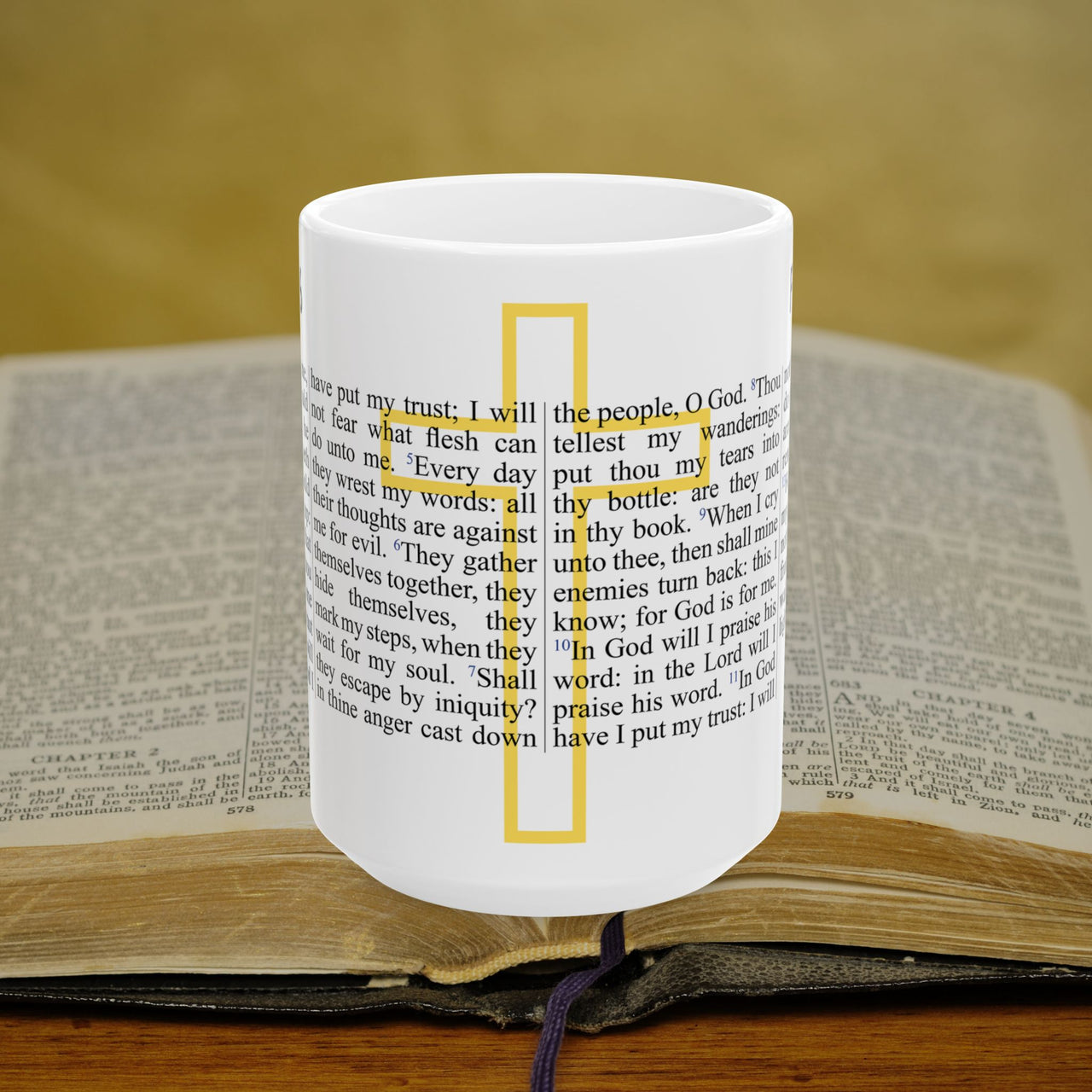 Psalm 56 Full Text - 15oz Coffee Mug