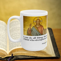 Thumbnail for Philippians 4:13 with Jesus Bible Verse Prayer 15oz Mug