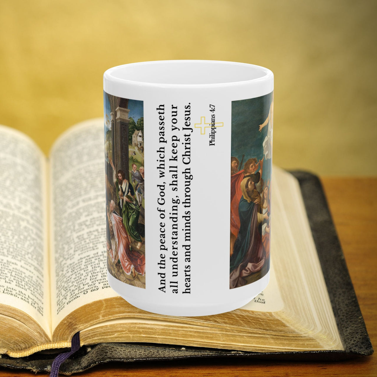 Philippians 4:7 Bible Verse Prayer 15oz Mug