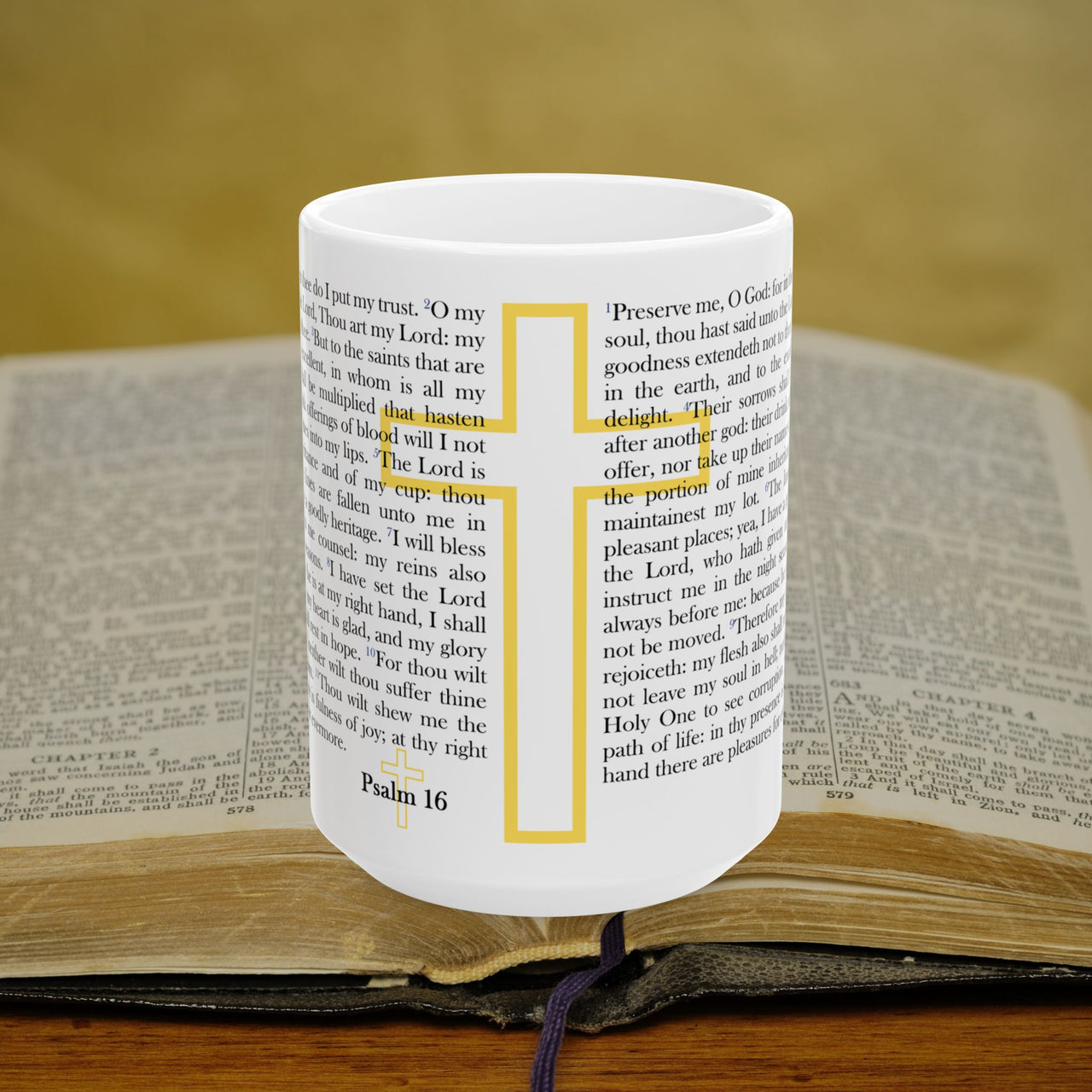 Psalm 16 Full Text - 15oz Coffee Mug