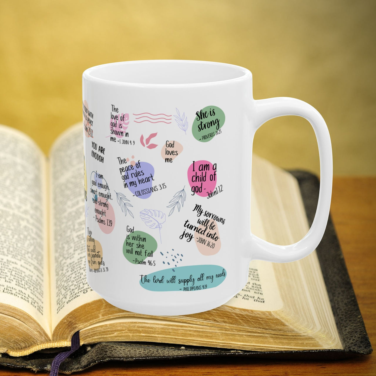 Bible Verse Daily Affirmations 15oz Coffee Mug