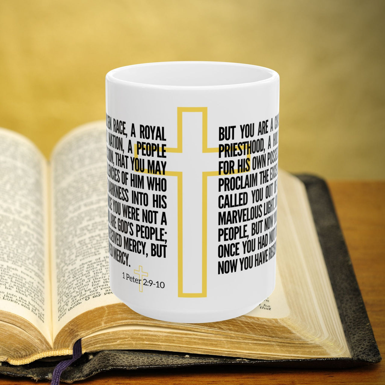 1 Peter 2:9-10 Bible Verse Prayer 15oz Mug