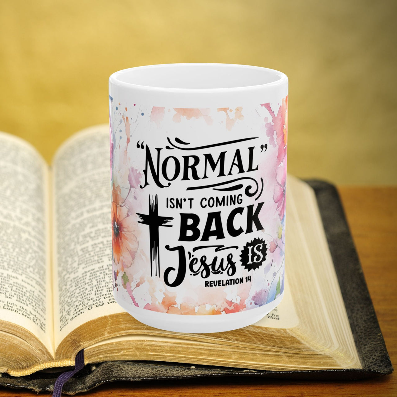 Revelation 14 Bible Verse Prayer 15oz Mug