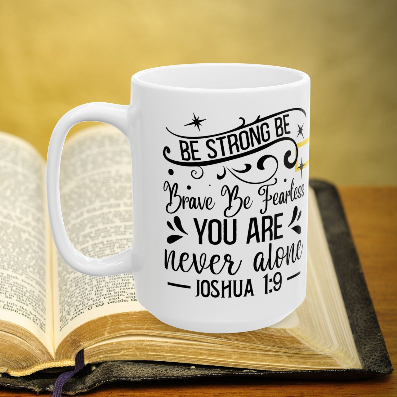 Joshua 1:18 Bible Verse Prayer 15oz Mug