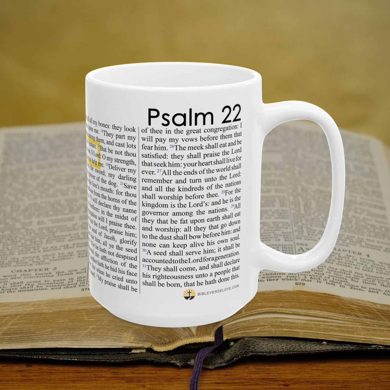 Psalm 22 Full Text - 15oz Coffee Mug