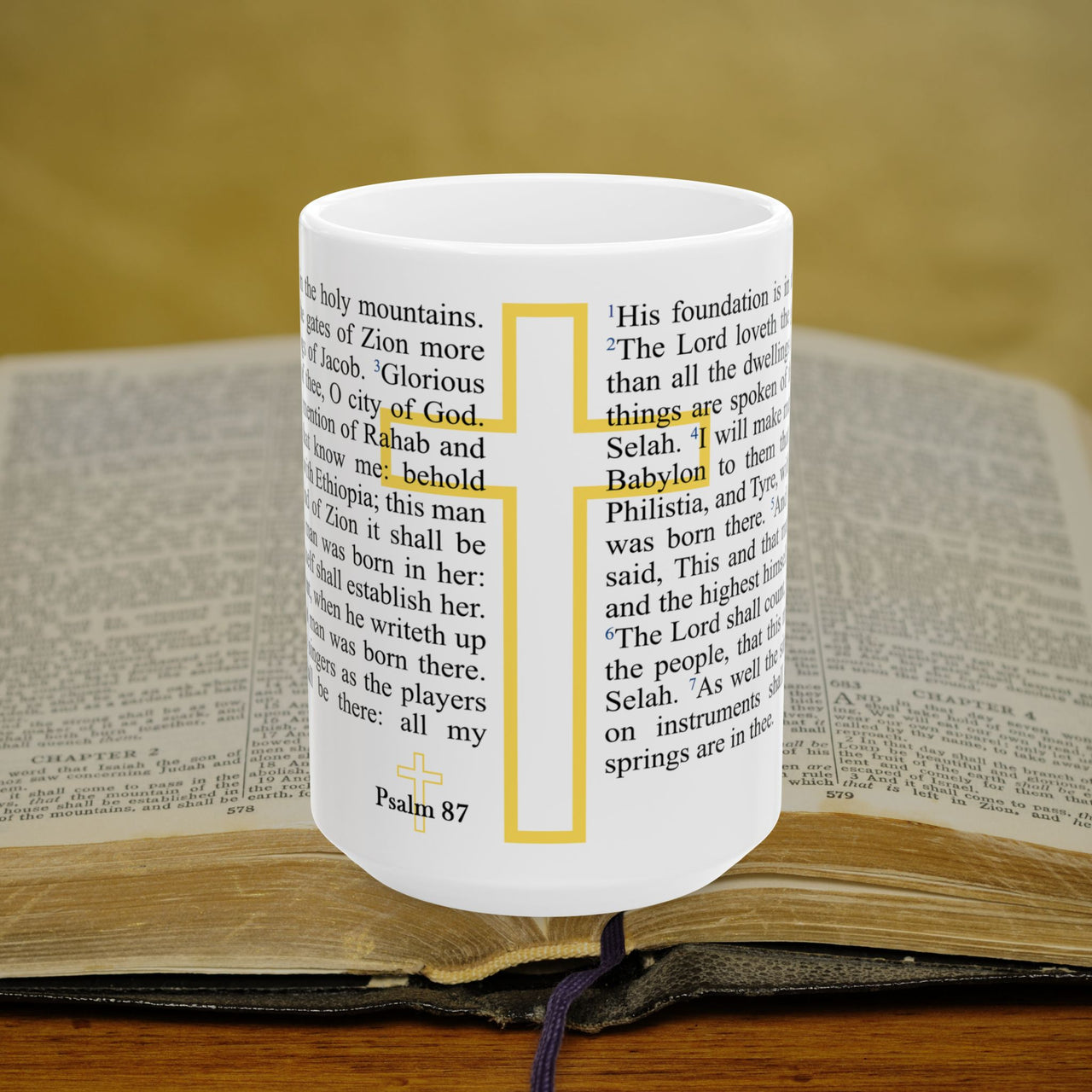 Psalm 87 Full Text - 15oz Coffee Mug
