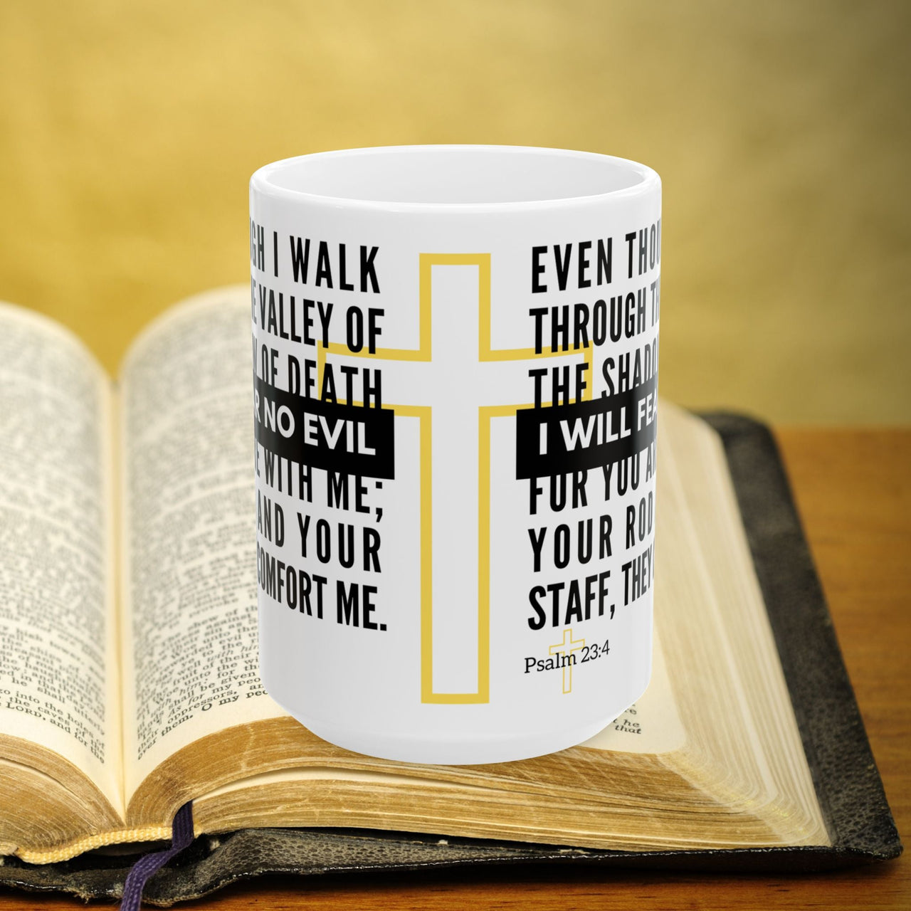 Psalm 23:4 Walk The Valley Of The Shadow Of Death 15oz Coffee Mug