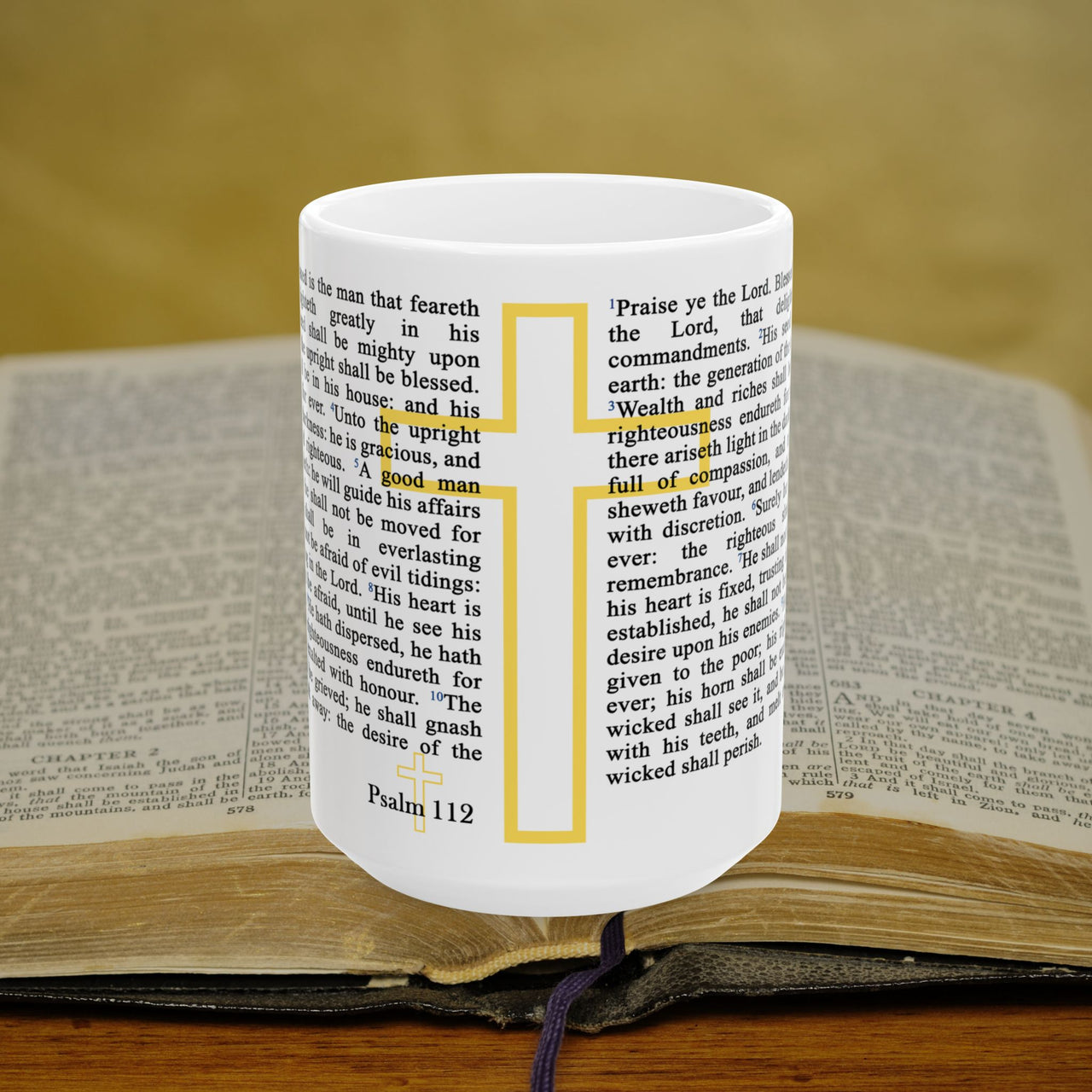 Psalm 112 Full Text - 15oz Coffee Mug