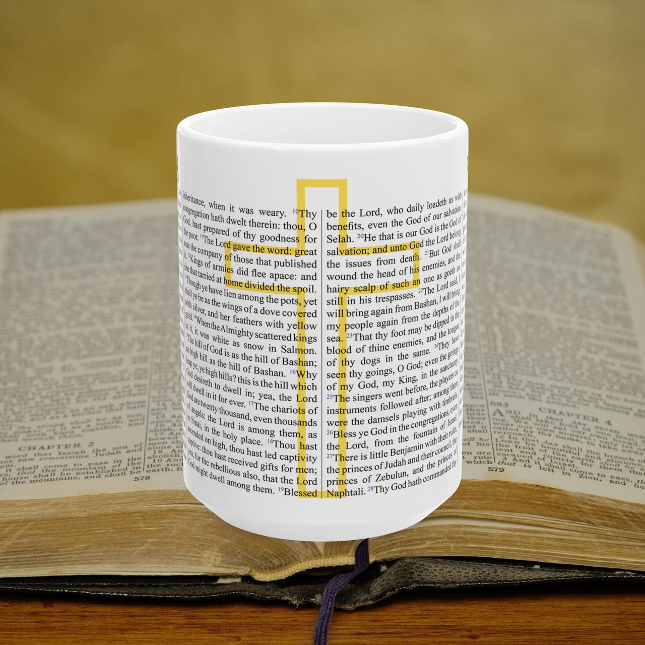 Psalm 68 Full Text - 15oz Coffee Mug