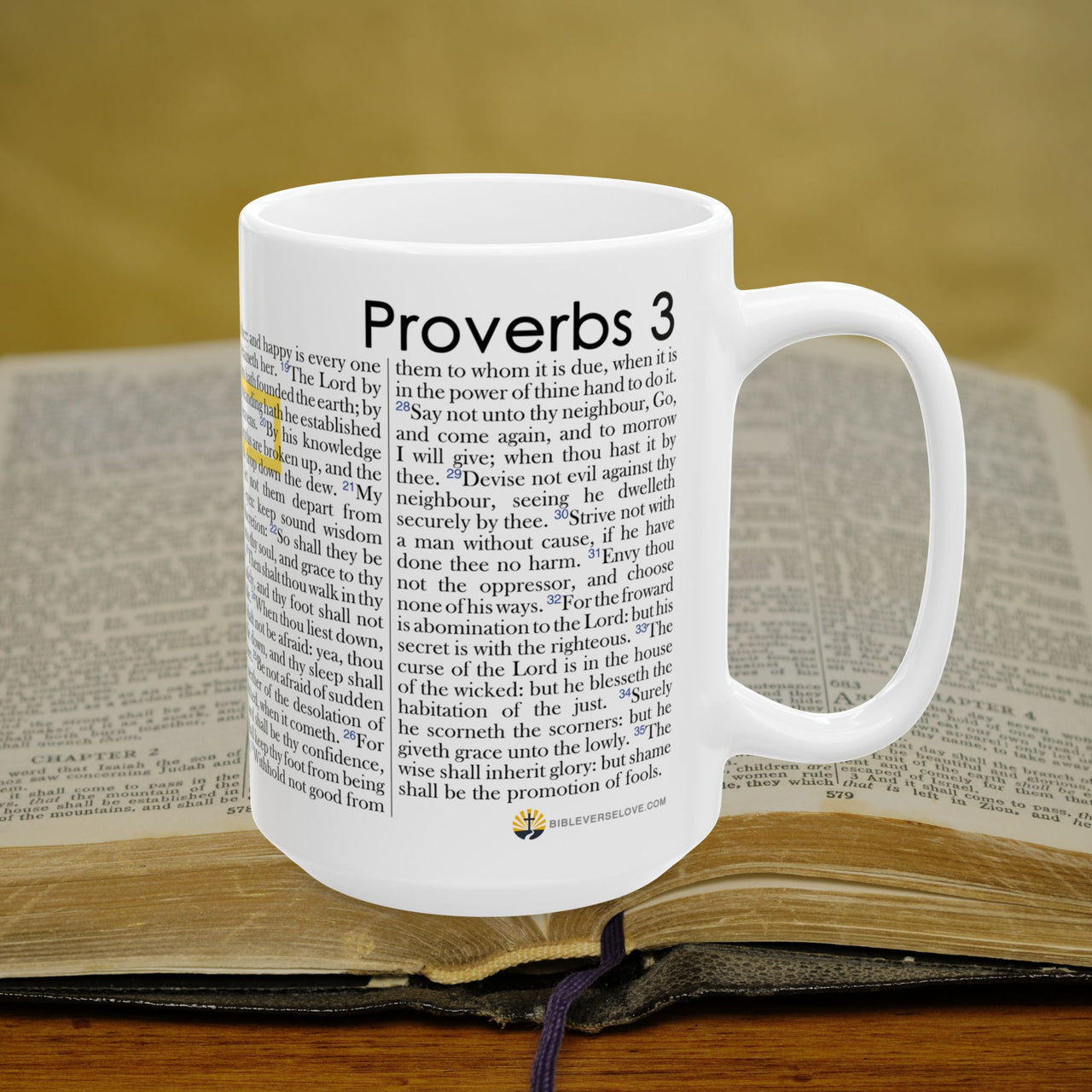 Proverbs 3 Full Text - 15oz Coffee Mug