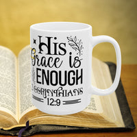 Thumbnail for 2 Corinthians 12:9 Bible Verse Prayer 15oz Mug