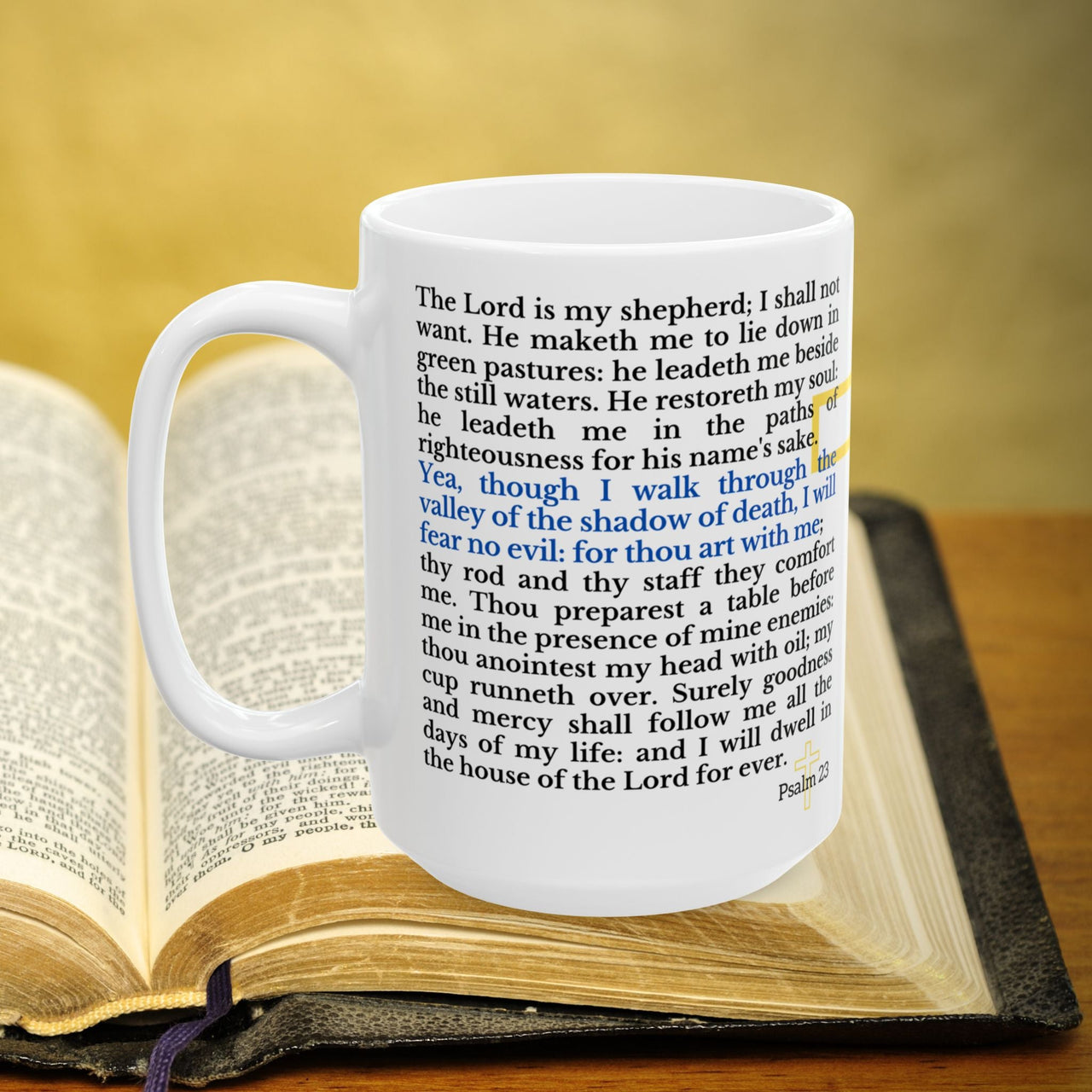 Psalm 23 Full Text 15oz Coffee Mug