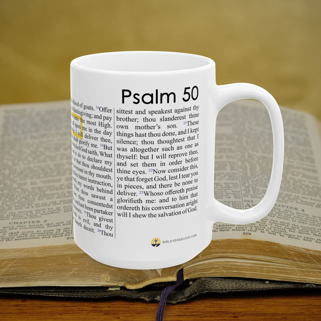 Psalm 50 Full Text - 15oz Coffee Mug