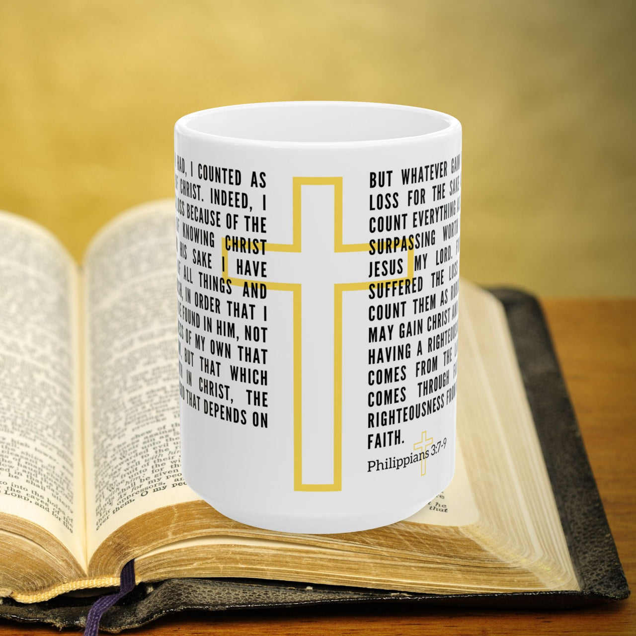 Philippians 3:7-9 Bible Verse Prayer 15oz Mug