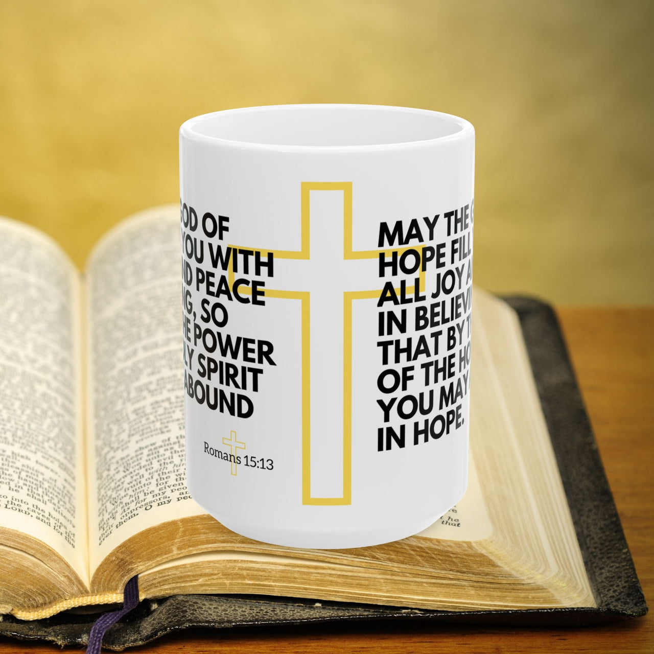 Romans 15:13 Bible Verse Prayer 15oz Mug