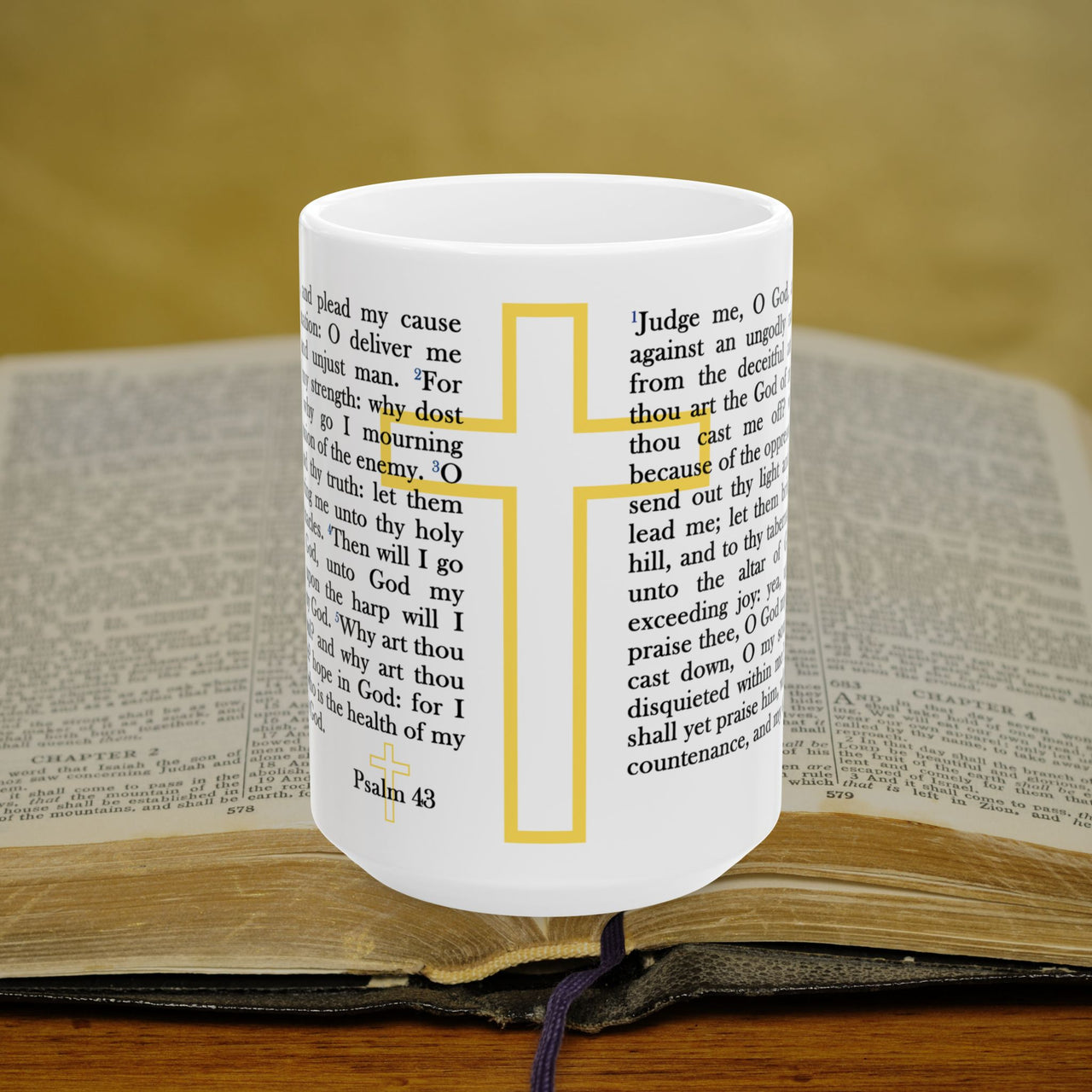 Psalm 43 Full Text - 15oz Coffee Mug