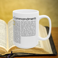 Thumbnail for Exodus 20-1 - 20-26 (Ten Commandments) Bible Verse Full Text 15oz Coffee Mug