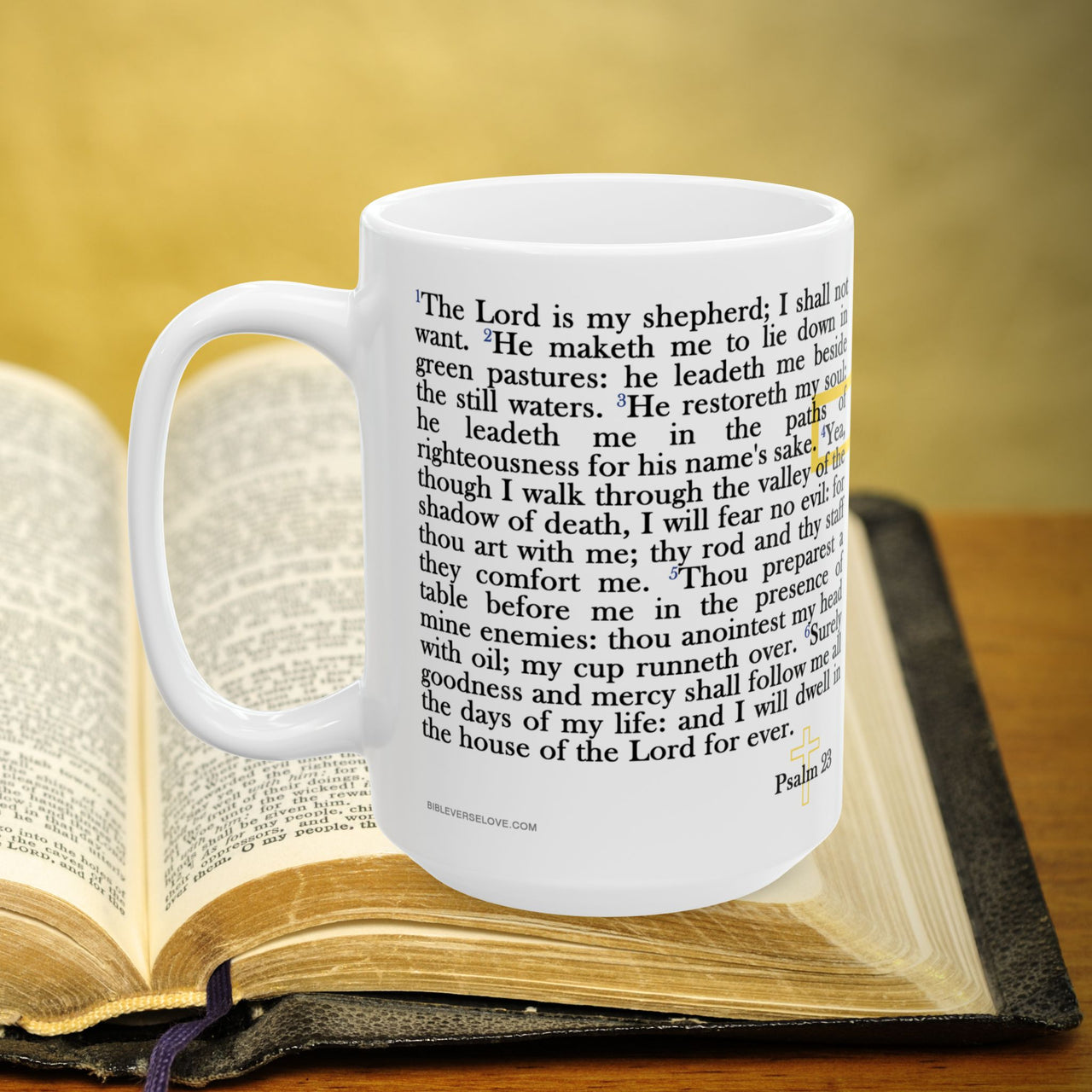 Psalm 23 Full Text 15oz Coffee Mug