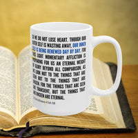 Thumbnail for 2 Corinthians 4:16-18 Bible Verse Prayer 15oz Mug